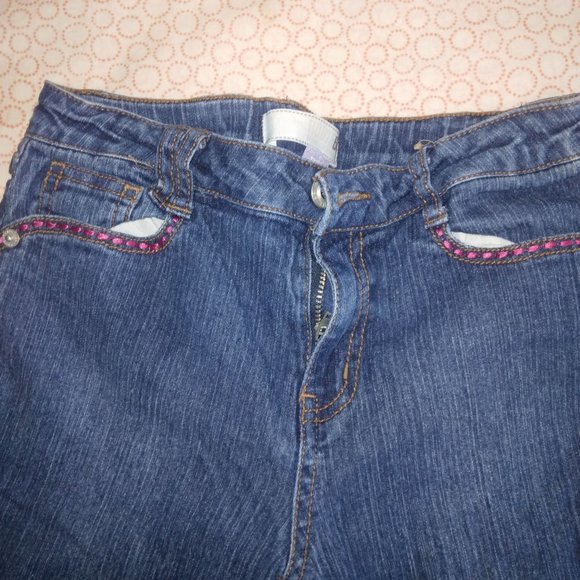 Lot De 2 Paires De Jeans 'papillon' Fille Taille 12 - Marque Xhilaration, Coupe Skinny, Occasion Très Bon état